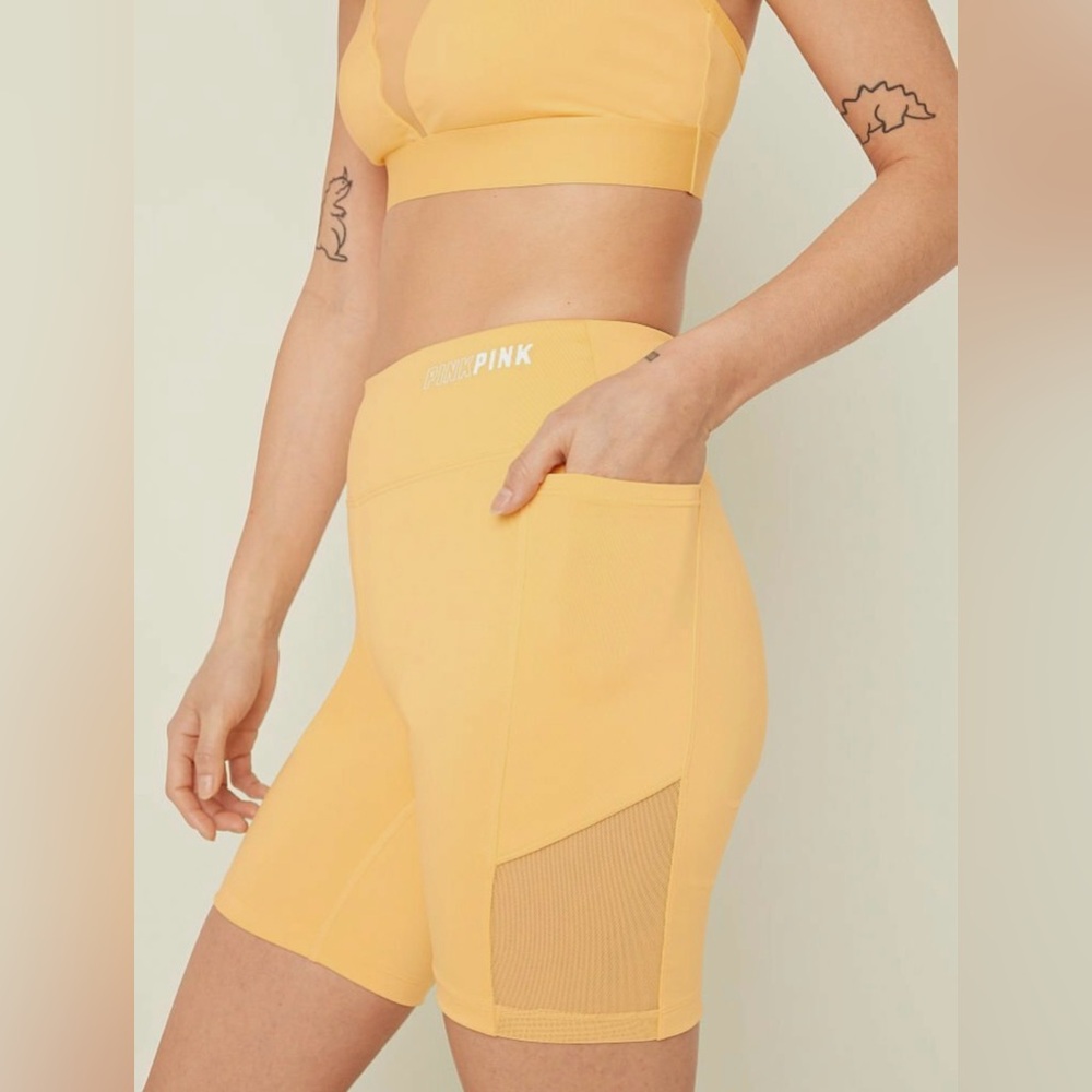 Victoria’s Secret PINK yellow biker shorts